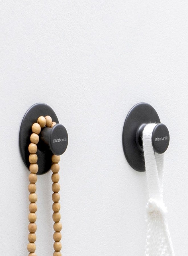 Brabantia Renew Towel Hooks for Clothes, Towels, Drill or No Drill Wall Hooks for Bathroom, Kitchen & Door Screws and Double-Sided Tape Included.. - Image 3